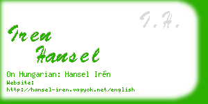 iren hansel business card
